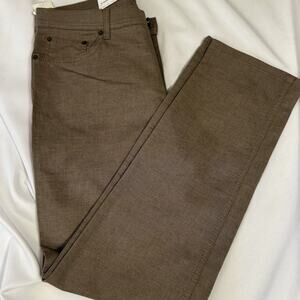 NWT Brax Two Tone Cooper Fancy Men 34x32 Brown 5 Pocket Casual PantsK